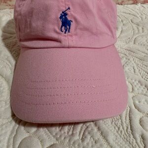 Ralph Lauren Pink Cap with Blue Logo